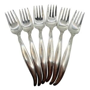 Solingen Germany "Empress" Stainless Steel Jolie Roma Set of Six Salad‎ Forks